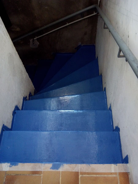2ème couche dans l'escalier